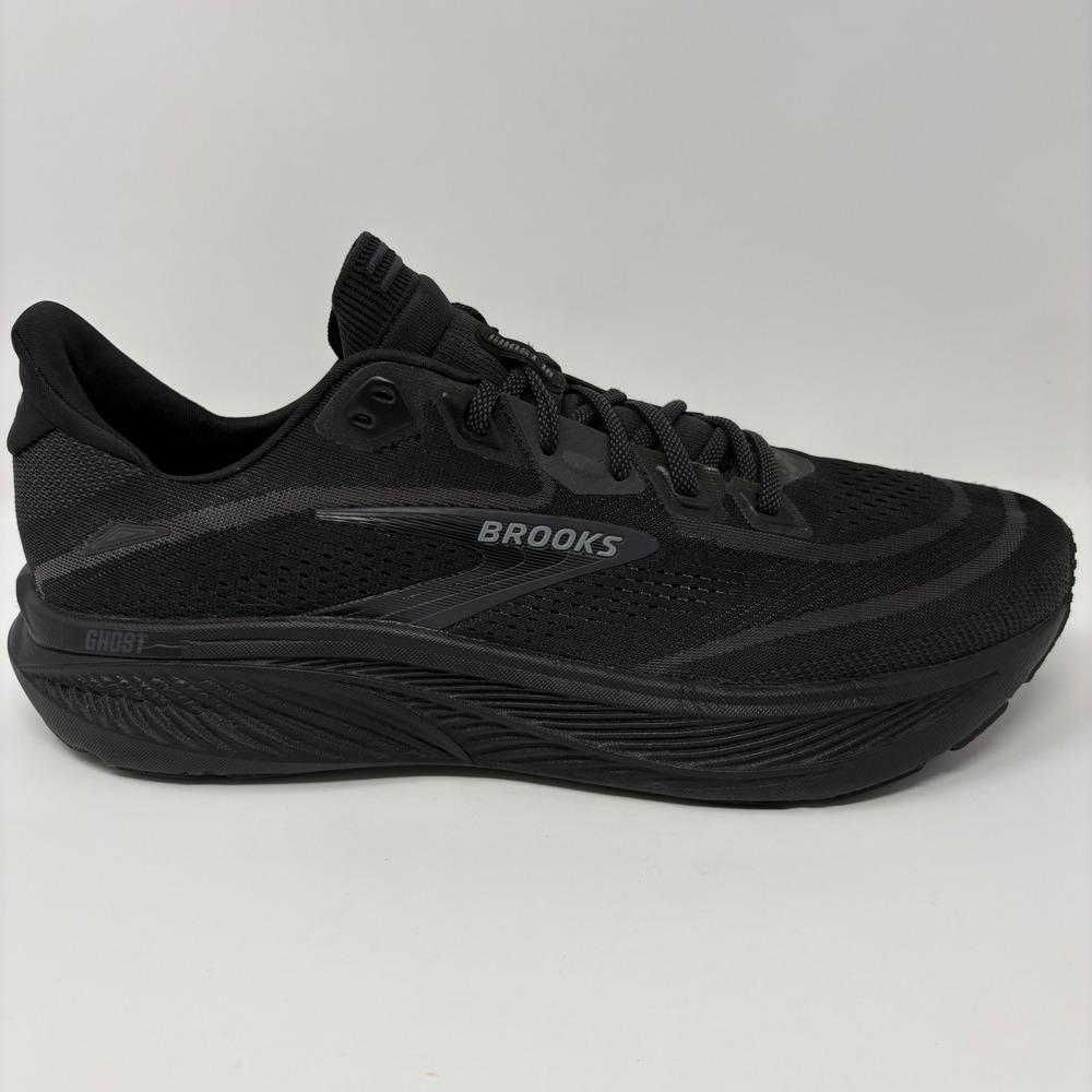 Brooks Ghost 18 Men's Size 11.5 Black Athletic Running Shoes (1104931D020)